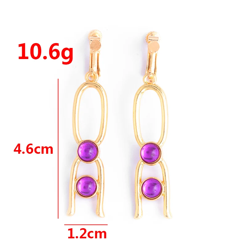 Game Fate Grand Order Earrings Gilgamesh Cosplay FGO Purple Gold Pendant Ear Clip Props for Women Man Party Costume Jewelry images - 6