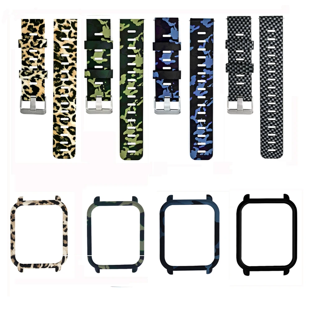 2 в 1 для Amazfit ремешок Bip с защитным ПК часы чехол оболочка Xiaomi Huami GTS GTR 42 мм Смарт