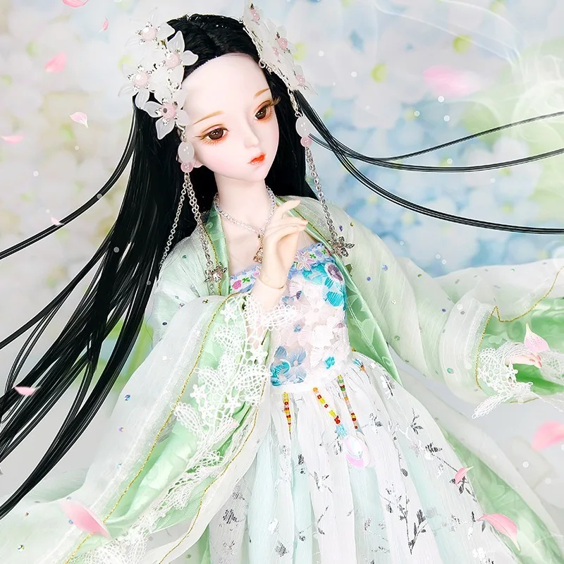 

1/3 BJD DBS Chinese Ancient Doll 60cm Ball DF 26 Jionts with Clothes Shoes Hair Make Up Dress for Girl Birthday Toy Gift DF18404