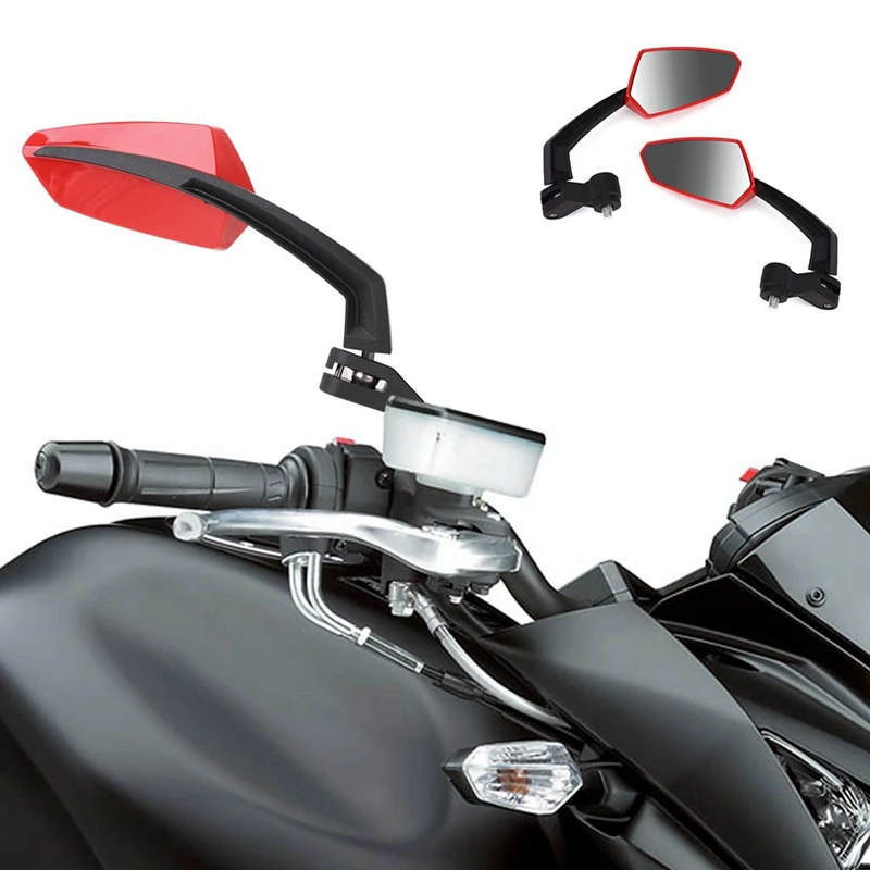 Universal Motorcycle Rearview Mirror with M8 M10 Clockwise and Counterclockwise Threaded Bolts ATV Moped Scooter Cruiser Roller |