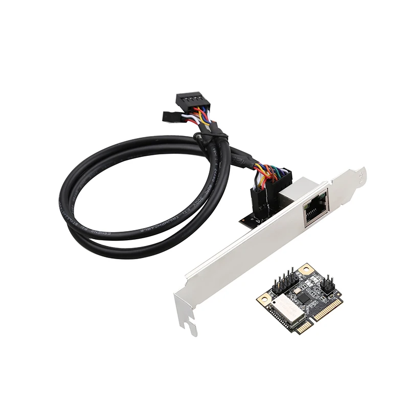

Mini PCI-E To Gigabit Ethernet Network Card 1000M RJ45 Port With Cable To Mini PCI Ex P6C9