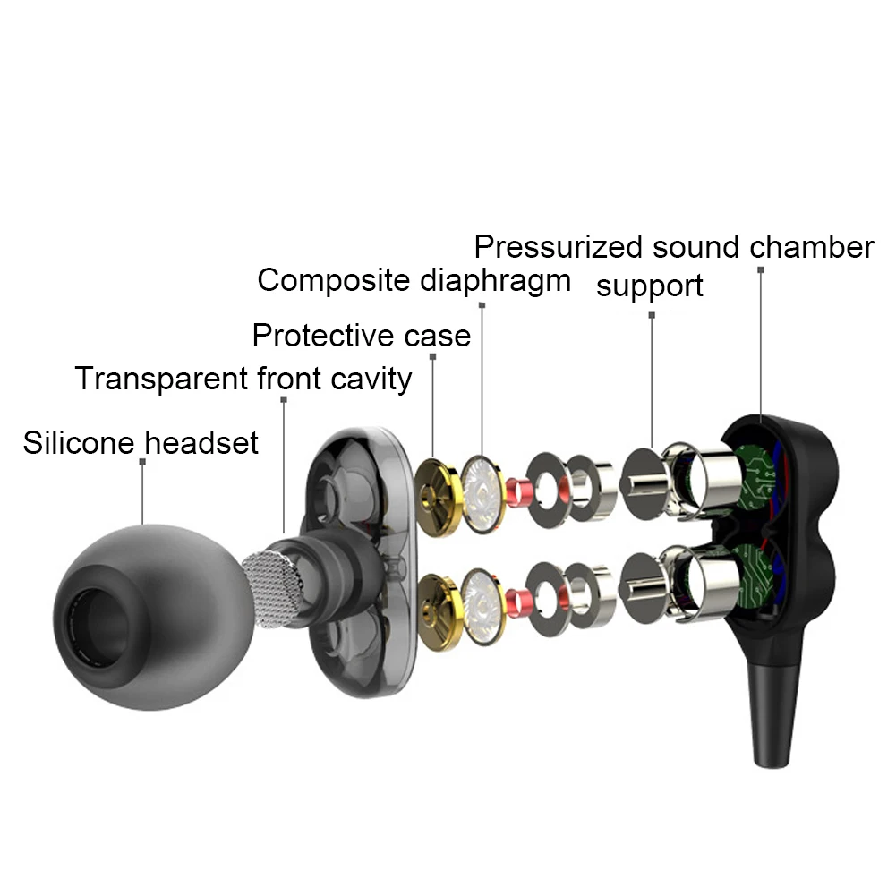Многофункциональный наушник в ухо легкий переключатель стерео сабвуфер