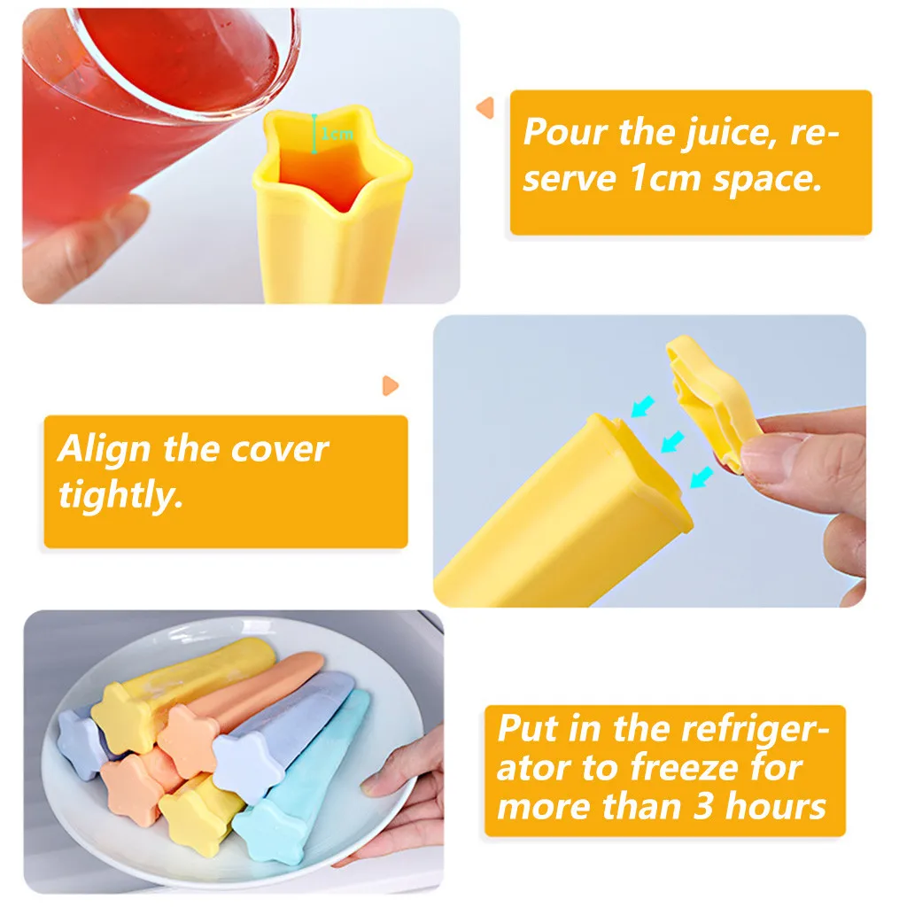 

Ice Cream Tools Silicone Popsicle Mold Tray Ice Cream Mold Yogurt Jelly Lolly Mould