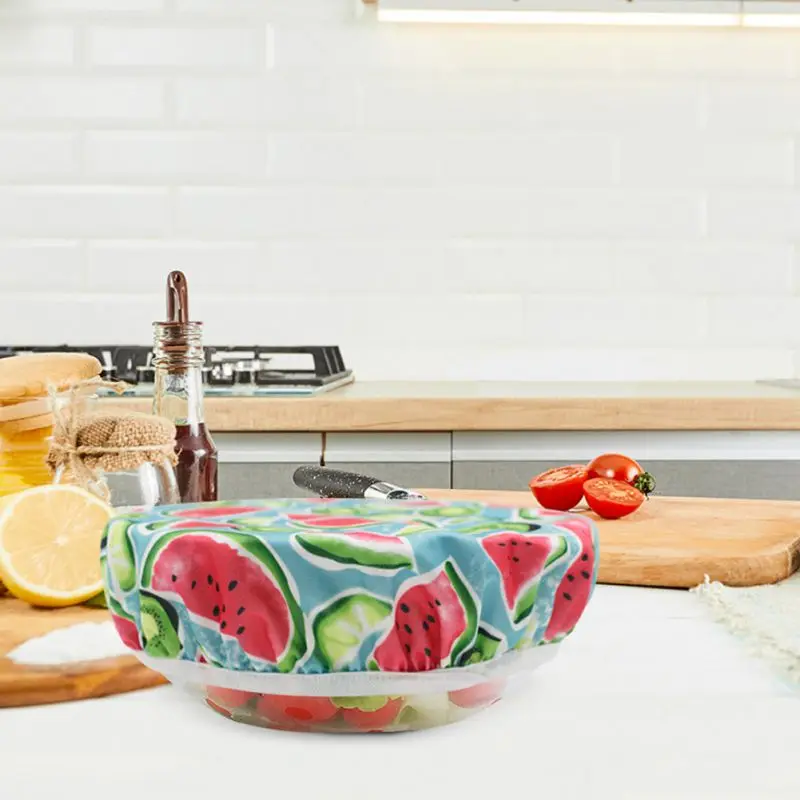 

Kitchen Utensils 3Pcs Food Bowl Cover Universal Cloth Lids For Cookware Bowl Pot Reusable Stretch Lids Dropship New