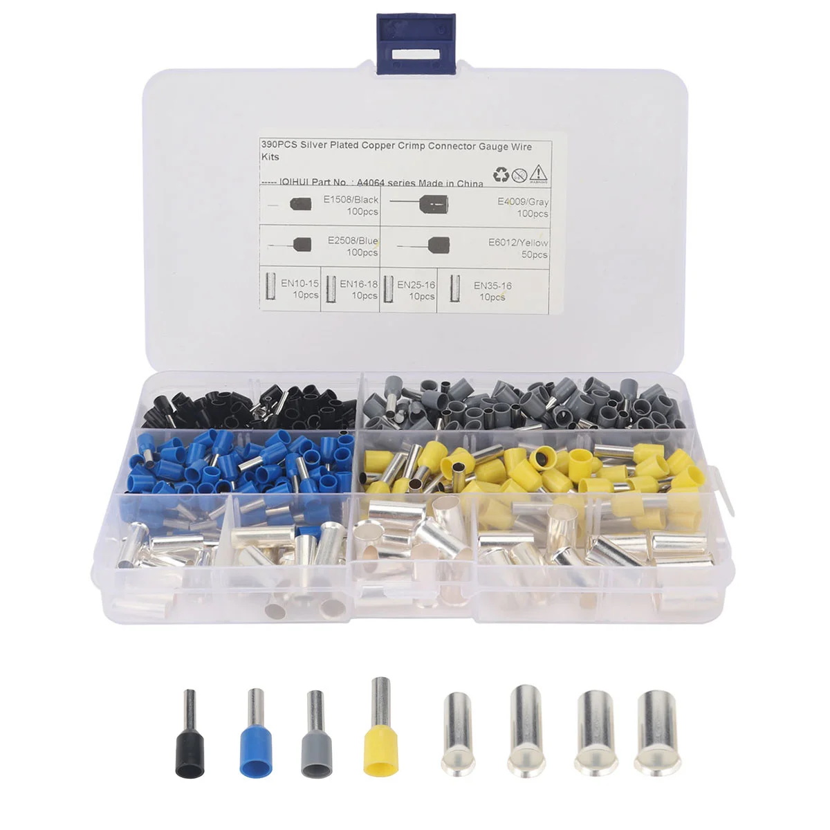 

390 pcs-tube-shaped bare end EN series with needle-shaped tubular terminal block
