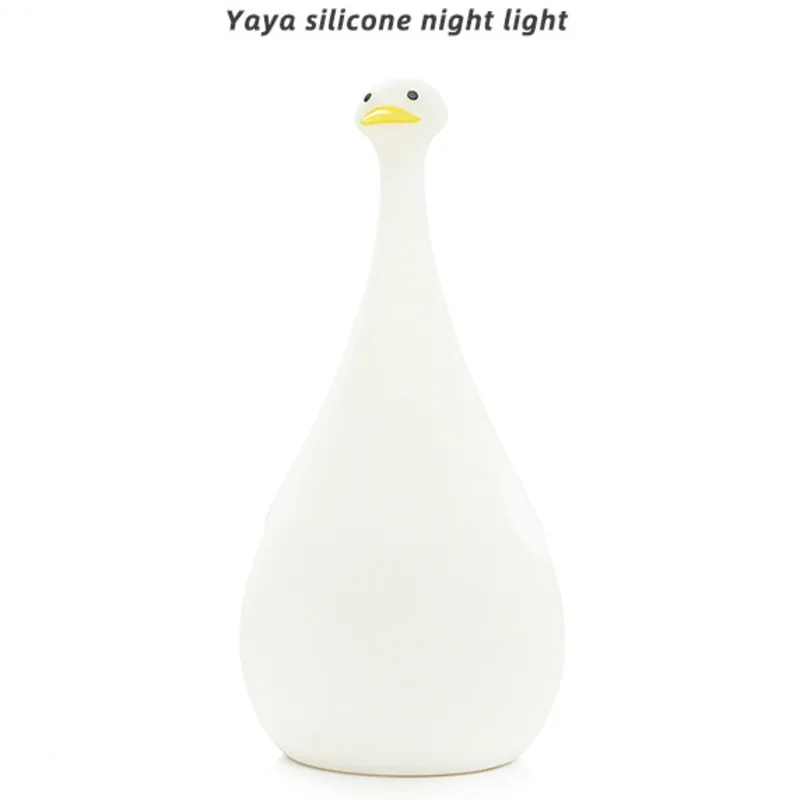 

Креативная силиконовая лампа с мультяшным изображением Ya duck, двойной источник света, регулируемая защита глаз, зарядка через USB, детский при...