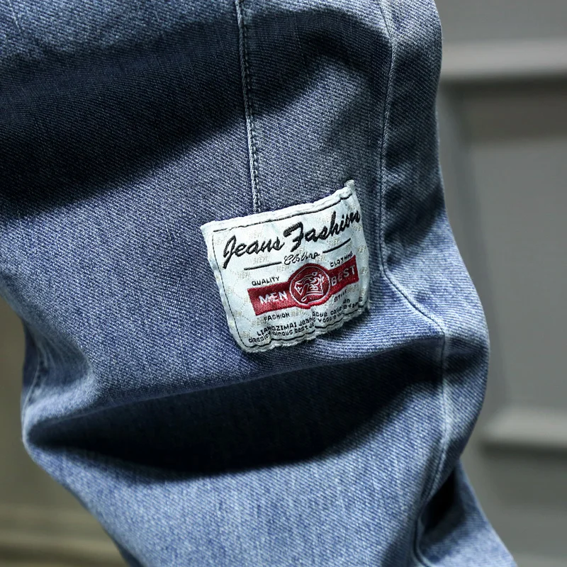 Plus Size 10XL 9XL 8XL 7XL XXXXXL  Sexy Stretch Ripped Jeans Men Elastic  Jean Small Feet  Fashion Street Male Denim Trousers