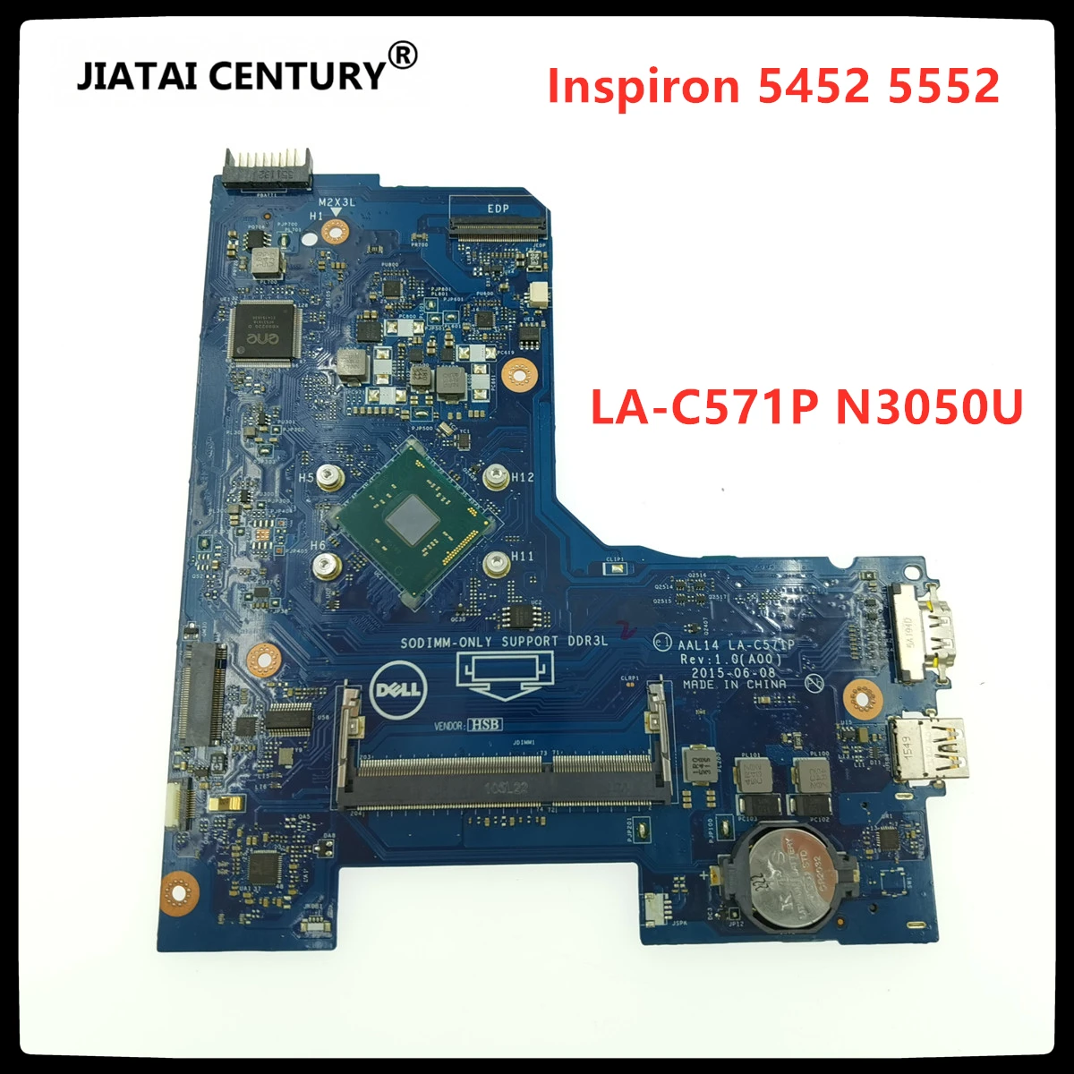 Для Dell Inspiron 5452 5552 LA C571P CN 06KW6N 6KW6N материнская плата портативного компьютера с N3050u