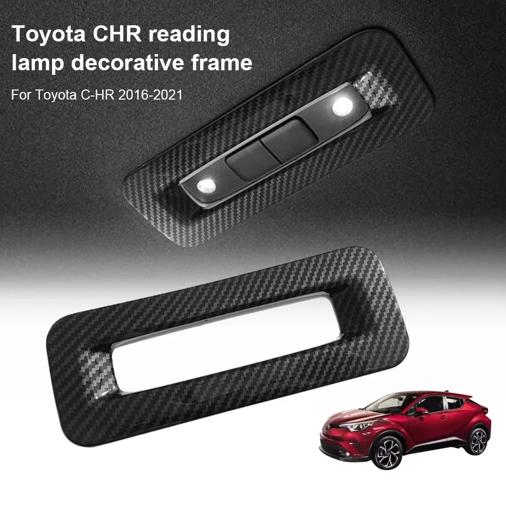 

Hot Sale ABS Carbon Fiber Car Rear Reading Light Panel Cover Trim Dome Ceiling Lamp Rim for Toyota C-HR 2016-2021 Fast delivery