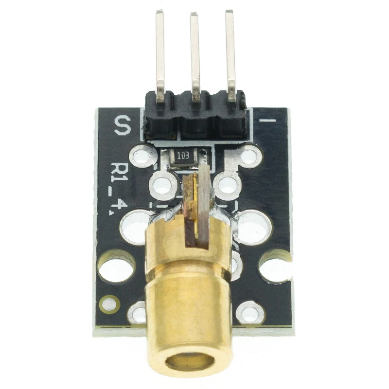 50PCS KY-008 650nm Laser sensor Module 6mm 5V 5mW Red Dot Diode Copper Head for | Электронные компоненты и