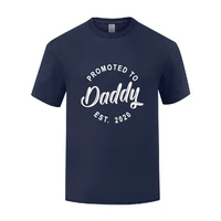 funny promoted to daddy 2020 cotton t shirt fun men o neck summer short sleeve tshirts tops tees