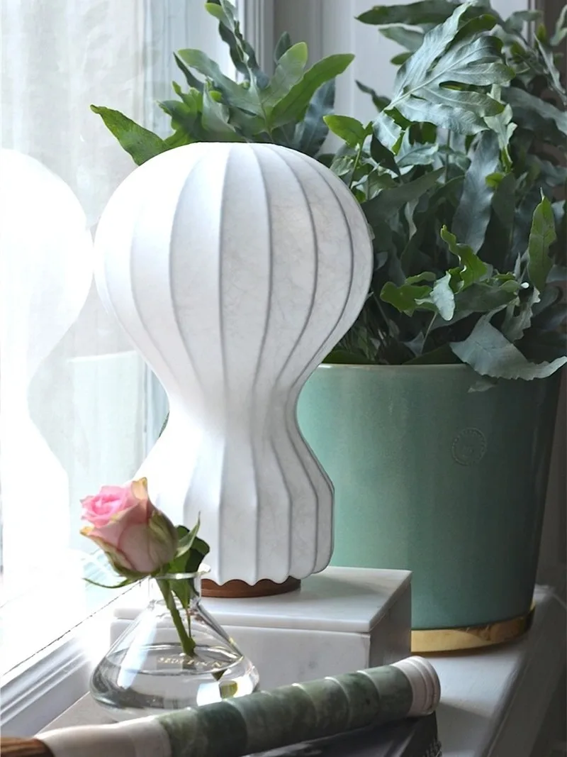 Италия Nordic светодиодный белый шелк прикроватная тумбочка для спальни комбинации