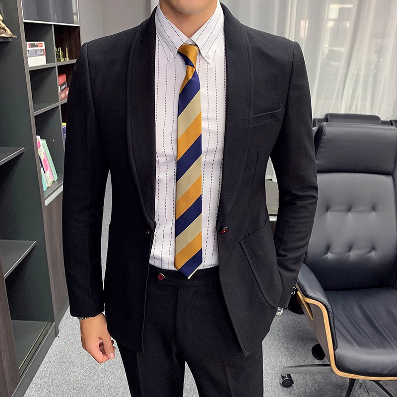 Mens Clothes 2019 Suits White Wedding Dress for Stylish Slim Fit Club Party Suit Sets Skinny Office | Мужская одежда