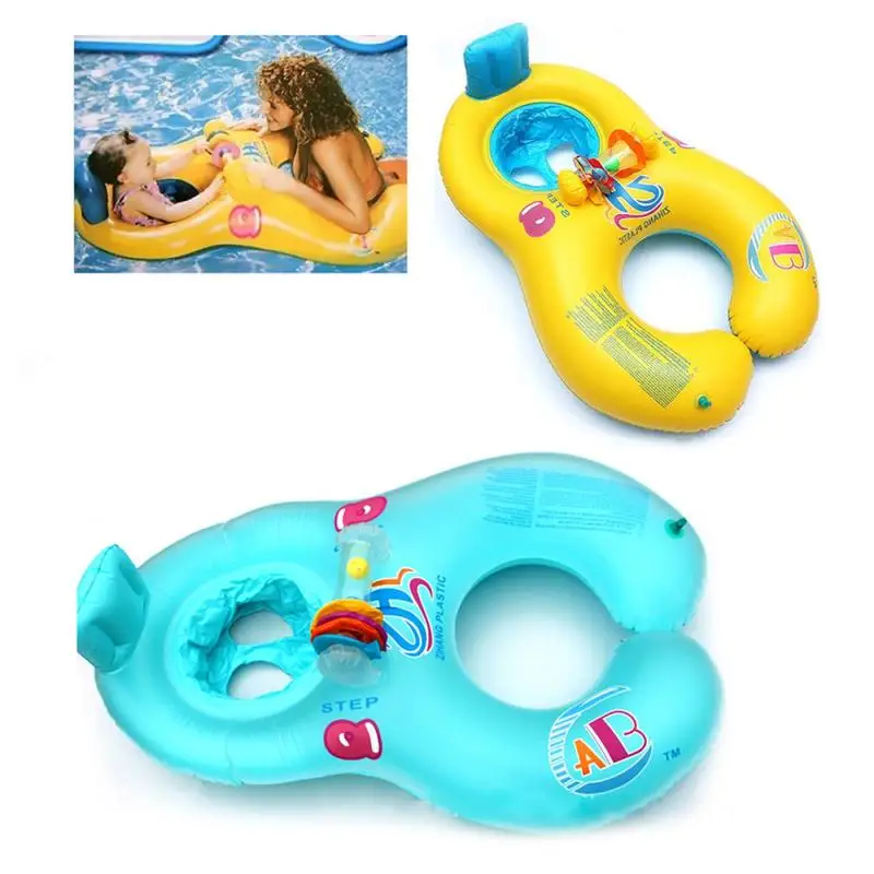 

Swimming Float Ring Baby Mother And Child Swimming Ring Circle Double Seat Swim Ring Aid Trainer Rings With Two Seats