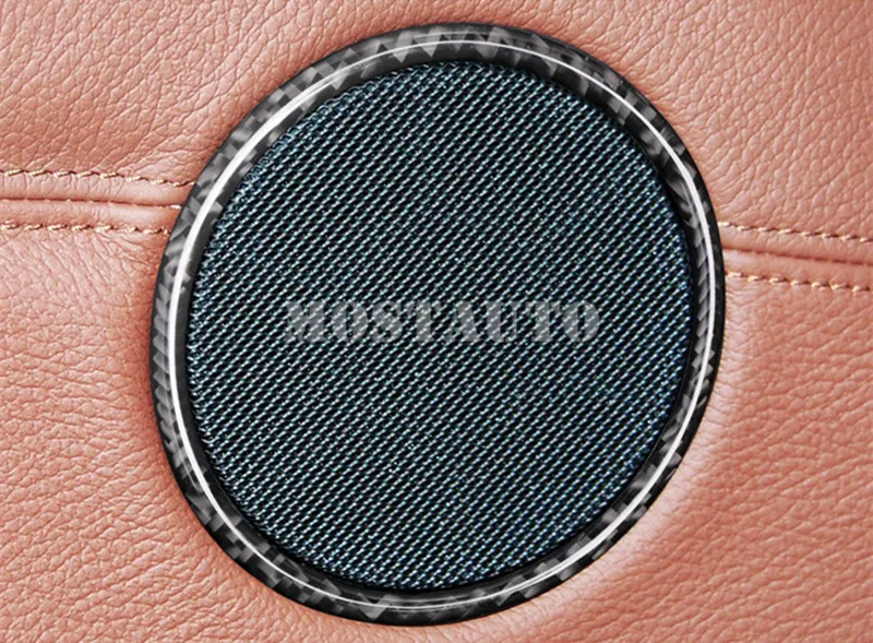 

For BMW X5 E70 2008-2013 X6 E71 2009-2014 Carbon Fiber Inner Car Door Speaker Cover Trim 6pcs Car Accessories Interior Car Decor