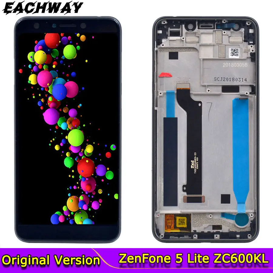 Для 6 0 &quotAsus ZenFone 5 Lite 5Q X017DA LCD ZC600KL S630 SDM630 ЖК дисплей сенсорный экран дигитайзер