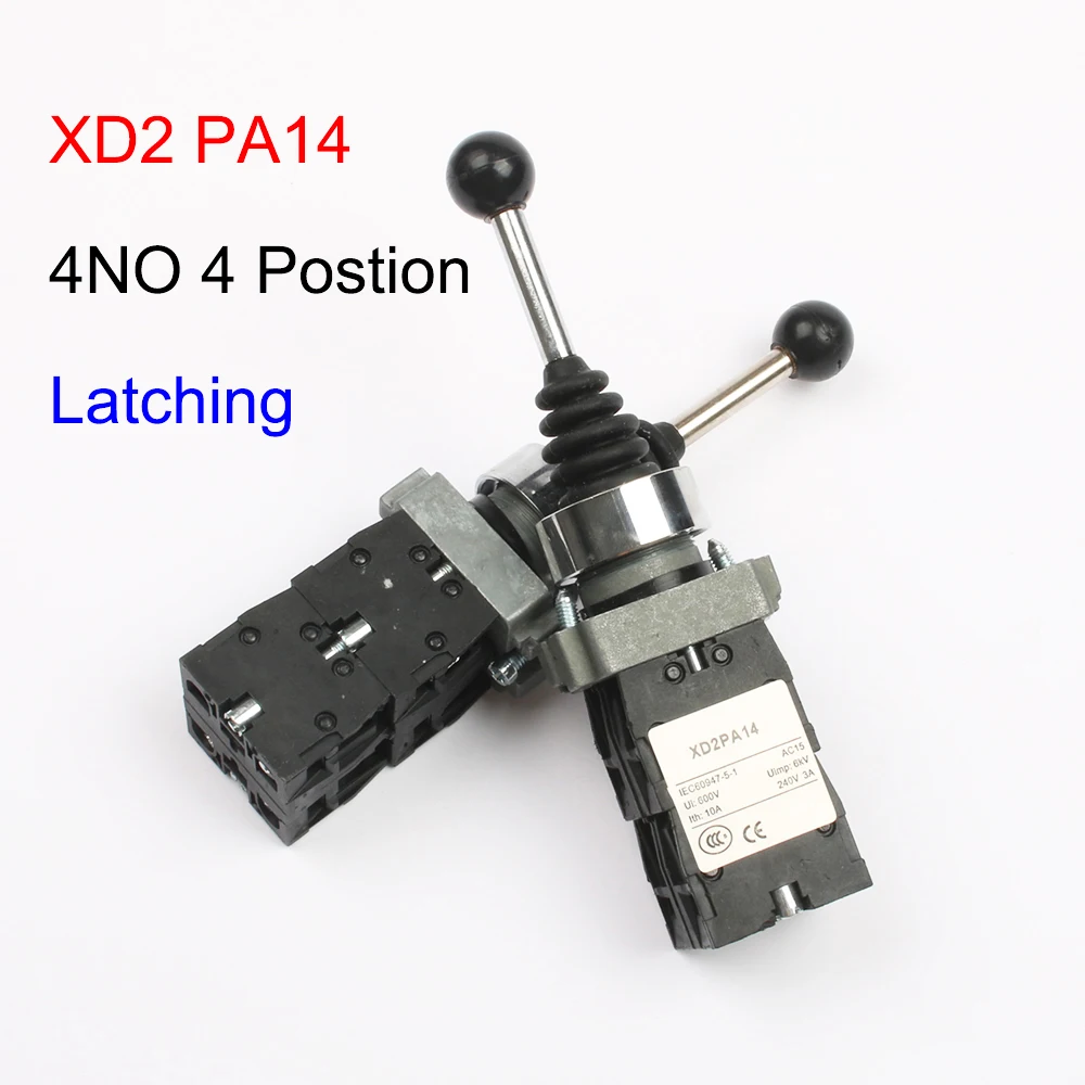 XD2-PA12 PA14 защелка 2NO 2 положения Кулисный Джойстик контроллер пружинный возврат поворотные поперечные переключатели сброс PA22 PA24 4NO 4 положения