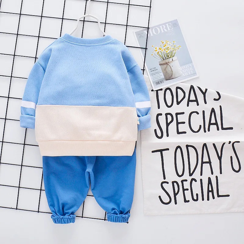 New Spring Autumn Baby Boy Girls Clothes Children Cotton Cartoon T Shirts Pants 2Pcs/sets Infant Kids Fashion Toddler Tracksuits | Детская