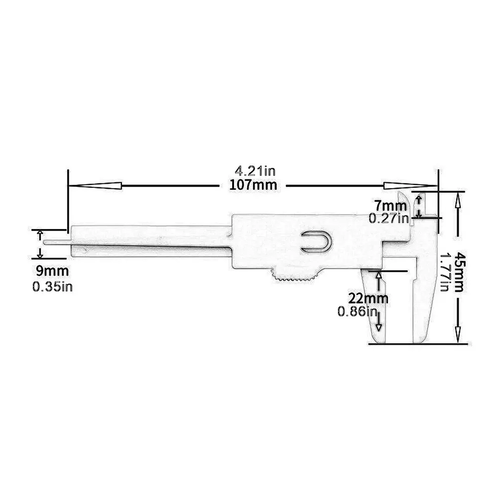 

DIY 80mm Mini Plastic Sliding Double Scale Vernier Caliper Depth Diameter Measure Tool Measuring Ruler Micrometer Dropshipping
