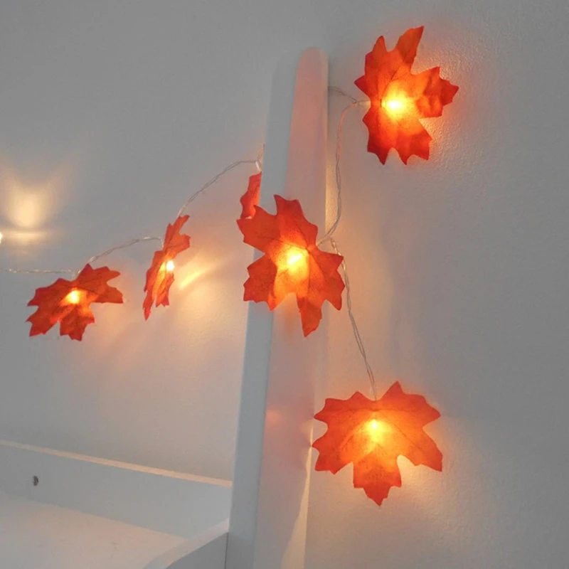 

Christmas LED String Lights Maple Leaves 1.5M to 4M LED Fairy Garland EU Plug USB Holiday Wedding Christmas Decorations For Home