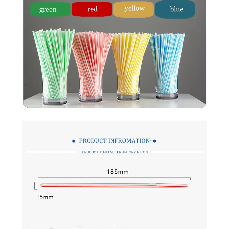 

Plastic Drinking Straws 8 Inches Long Multi-Colored Striped Bendable Disposable Beverage Straw Party Multi Colored Rainbow Straw
