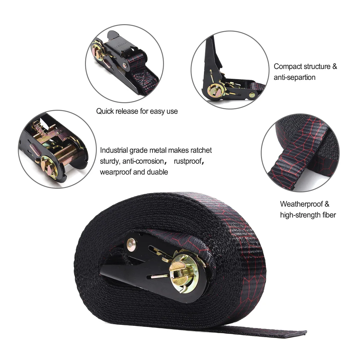 4x6 м/5 м 25 мм застежка для ремня с храповым механизмом ремни металлической пряжкой