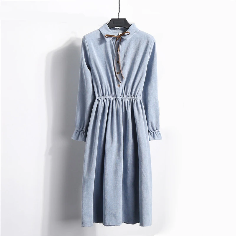 Вельветовое зимнее платье для женщин новинка 2021 винтажное миди с цветочным