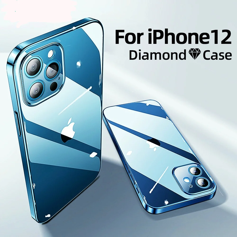 

Joyroom Clear Case For iPhone 12 11 Pro Max Back PC+TPU Shockproof Full Lens Protection Cover For iPhone 12mini Transparent Case