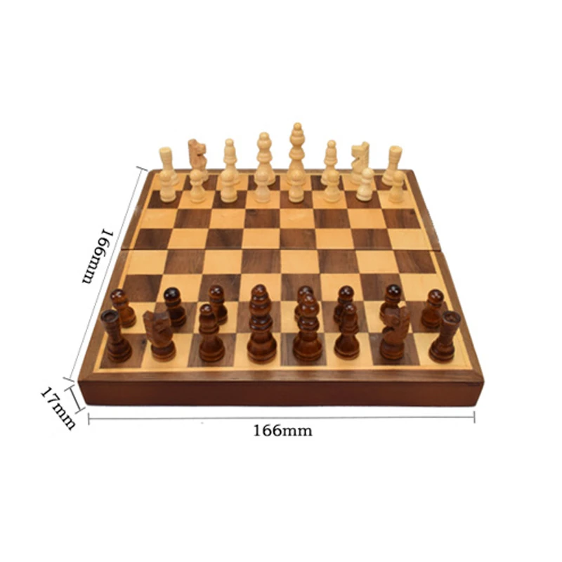 Высококачественный портативный складной деревянный Шахматный набор