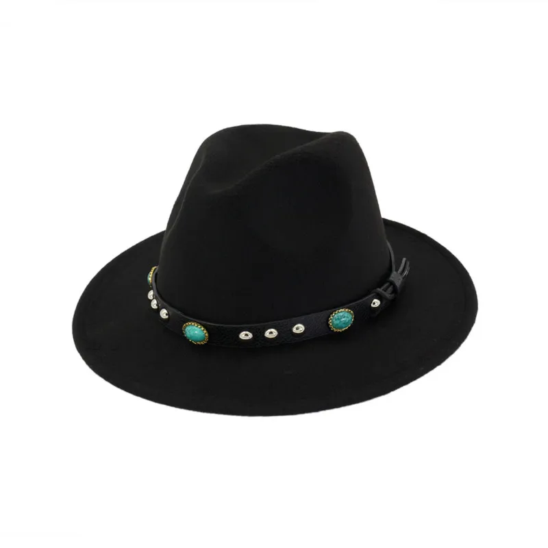 Женская шерстяная фетровая шляпа H7552 модная Шерстяная кепка в этническом стиле