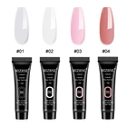 MIZHSE прозрачный белый розовый поли экстентио гель для ногтей акриловый гель лак гибридный 15 г полигель для ногтей лак для ногтей маникюр