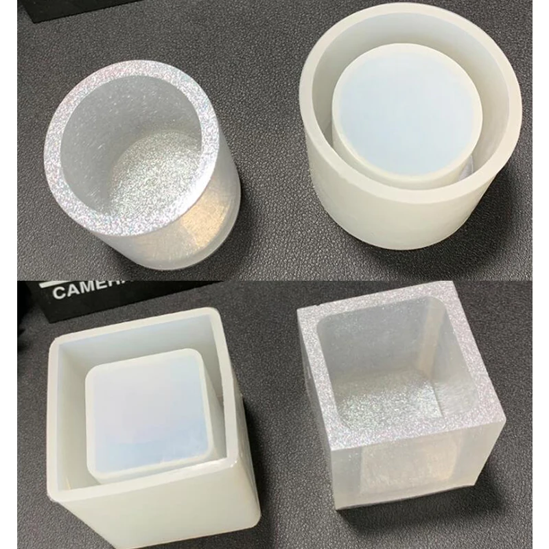 Цветочный горшок ручка держатель силиконовая форма Кристалл Смола Плесень клей