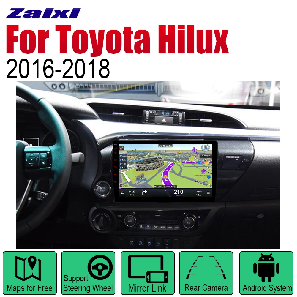 Для Toyota Hilux 2016 2017 2018 Авто Радио 2 Din Android автомобильный плеер GPS Навигация BT Wifi карта