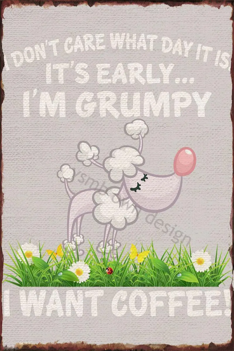 

Poodle Poster Wall Decor Room Decoration Retro Vintage Metal Sign Tin Sign Tin Plates For Art Home Club Man Cave Cafe Pub