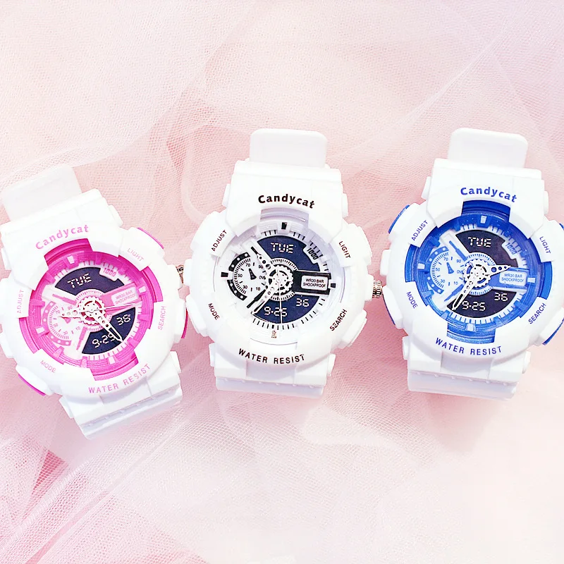 Спортивные женские часы для девочек простые брендовые модные детские