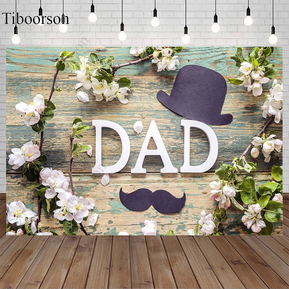 

Happy Fathers Day I Love You Dad Photography Flower Backdrops Photo Background Photographic Studio Vinyl Party Decor Props