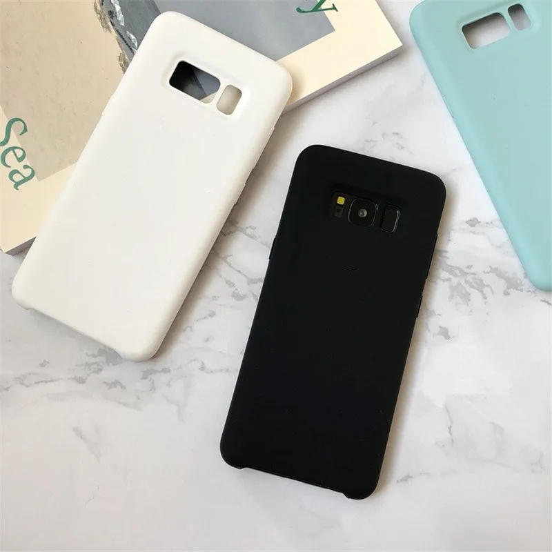 LPWZHMG оригинальный мягкий силиконовый чехол для samsung Galaxy Note 9 S8 S9 Plus однотонная