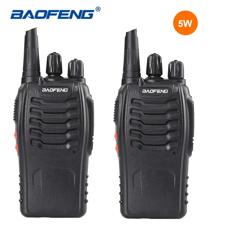 2 шт. Baofeng 888s 5 Вт Walkie Talkie мини радио Портативный трансивер UHF 400 470 МГц двухстороннее