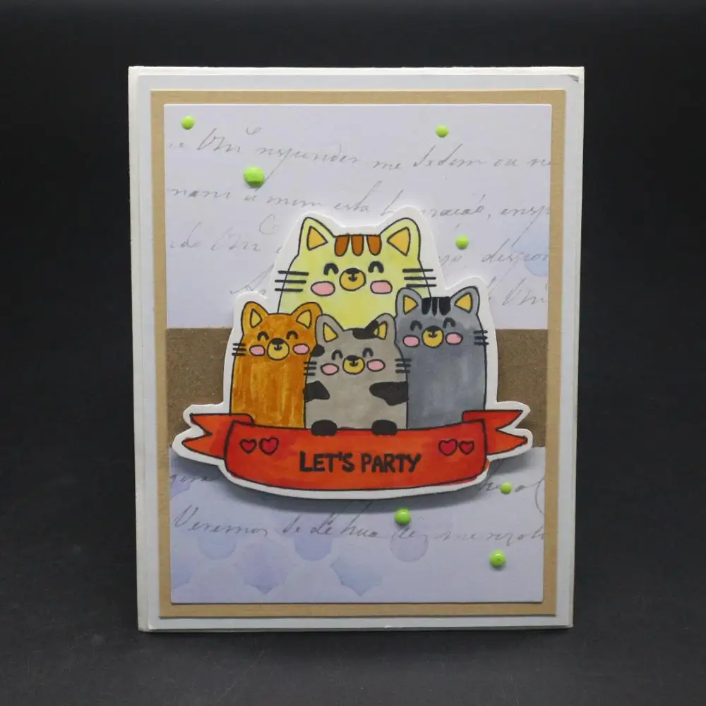 

DABOXIBO Kitty Clear Stamps Mold For DIY Scrapbooking Cards Making Decorate Crafts 2020 NEW Arrival