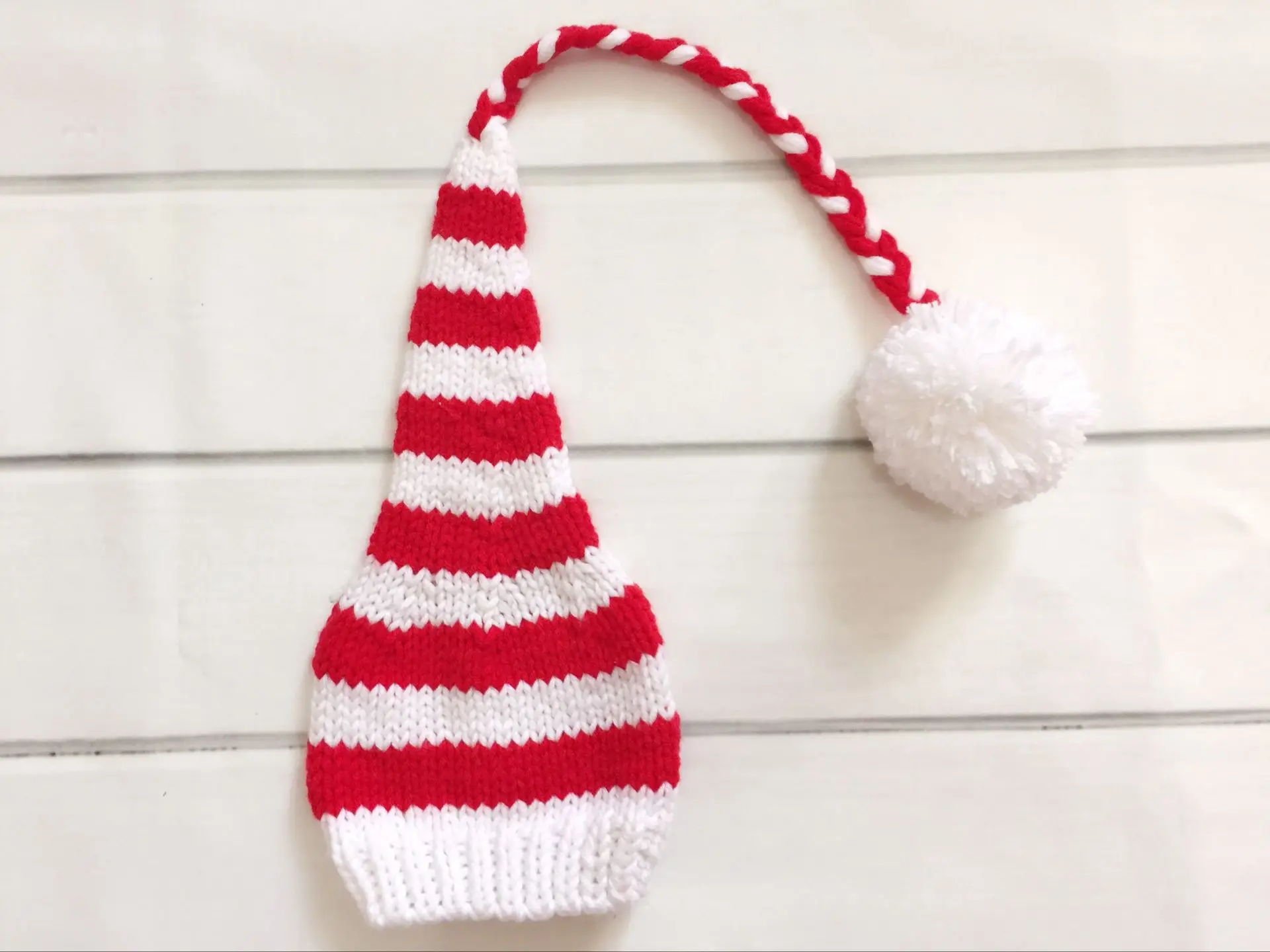 Реквизит для фотосессии новорожденных рождественские шапки с длинным хвостом