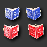 6pcs kc gold color magic textbook metal pendants diy charms necklace earrings jewelry crafts findings a1921