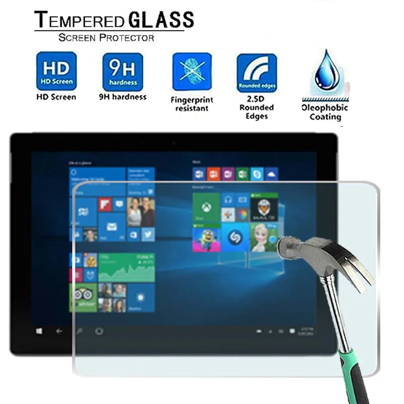 

For Microsoft Surface 3 2015 Version -Premium Tablet 9H Tempered Glass Screen Protector Guard Cover