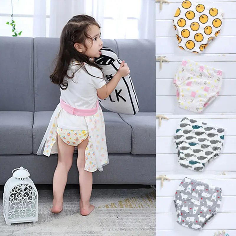 4 шт. детские штаны подгузники моющиеся тренировочные для новорожденных дышащие