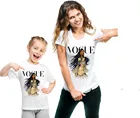Новинка; Летние Семейные комплекты с принтом принцессы; футболка; женская футболка; 3XL