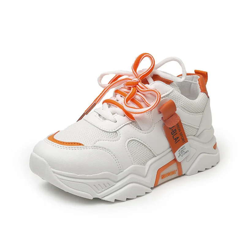 Женские кроссовки 2019 модные белые на платформе женская повседневная обувь