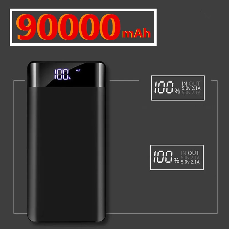 Дополнительный внешний аккумулятор 90000 мА/ч портативное зарядное устройство Power