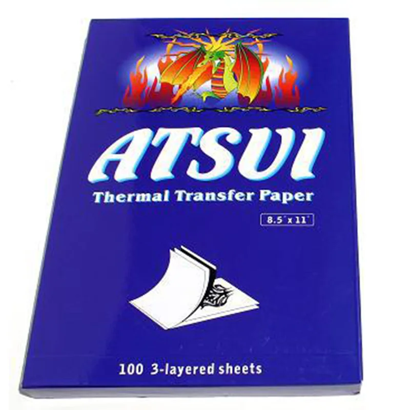 100 листов карбоновый трафарет ATSUI для татуировок термопереносная бумага поставка