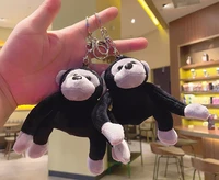 12cm plushed keychain pendant toy gorilla doll decoration gorilla ornament for bags soft plush doll