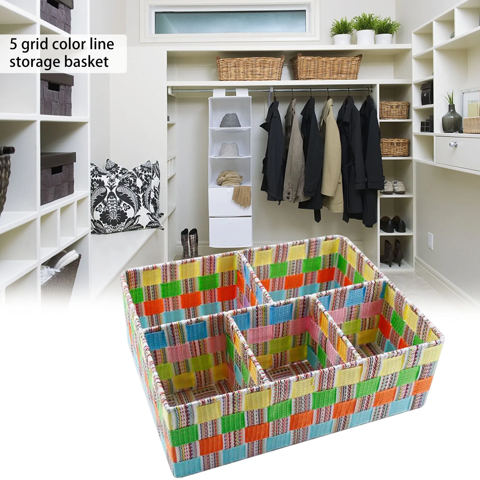 

Dormitory Closet Organizer For Socks Home Separated Underwear Storage Box 7 Grids Bra Organizer Foldable Drawer Organizer
