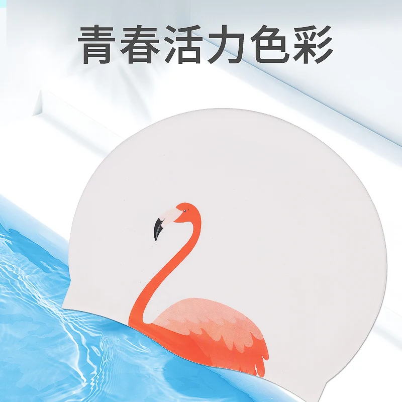 

Westworld swimming cap women's long hair red lip silicone waterproof large fashion personality high elasticity adult swimming po